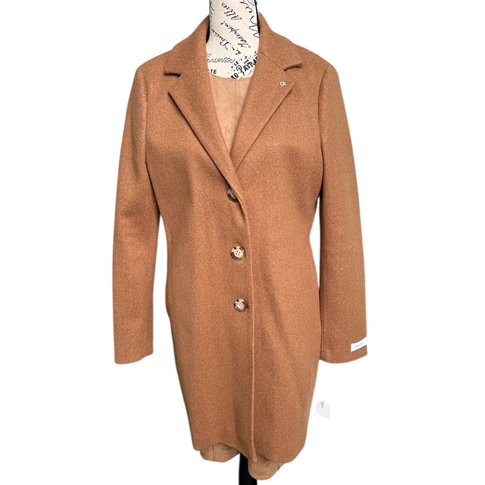 Calvin Klein Elegant Tan Women's Coat - Picture 4 of 14